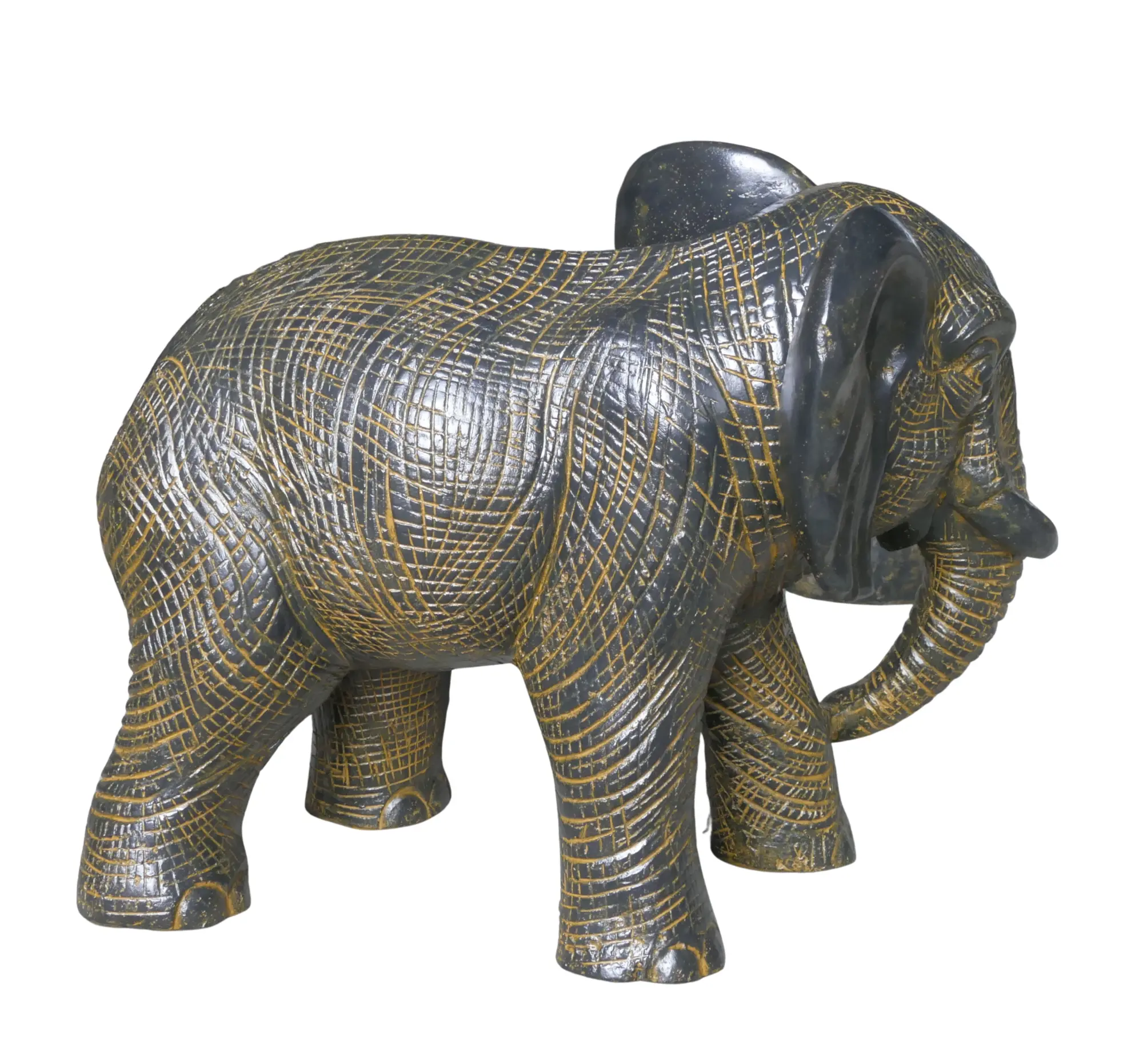 Artikelbild 3 des Artikels “Elefant, 85 cm Länge | GRC (Fasersteinguss), Kupferfinish “